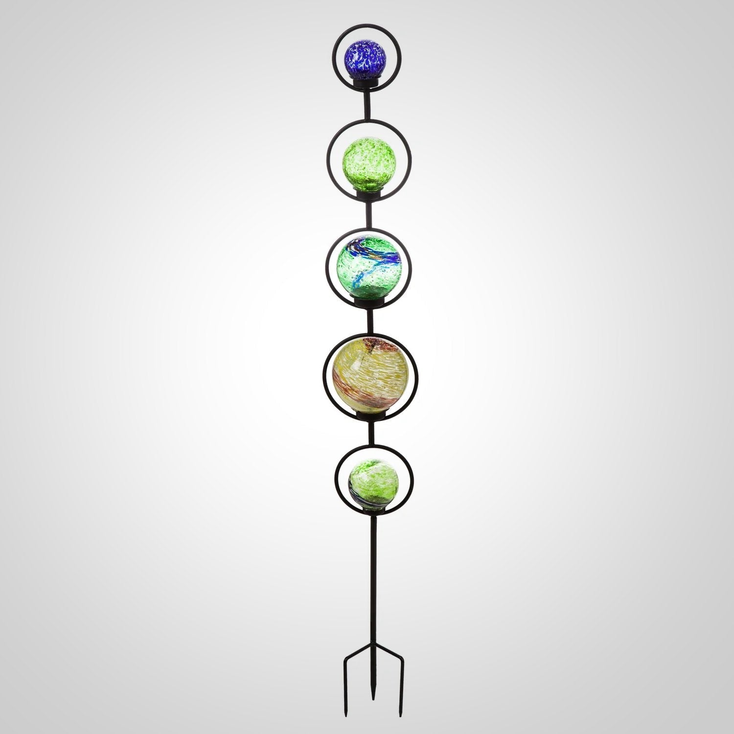 Glow in the Dark Art Glass Stacked Globes with Stand - America's Gardens Nursery