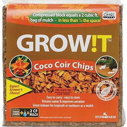 GROW!T Organic Coco Coir Planting Chips, Block - America's Gardens Nursery