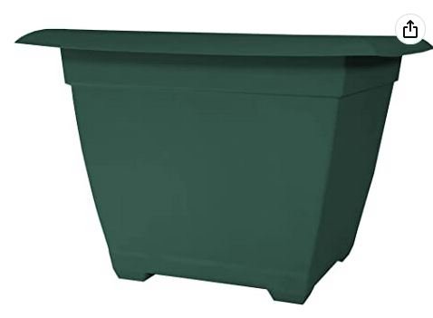 Planter Deck Box Green Plastic Square - America's Gardens Nursery