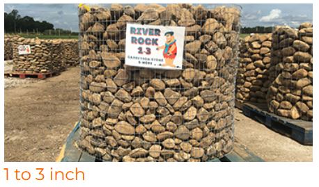 River Rock 1 - 3" Palletized - America's Gardens Nursery