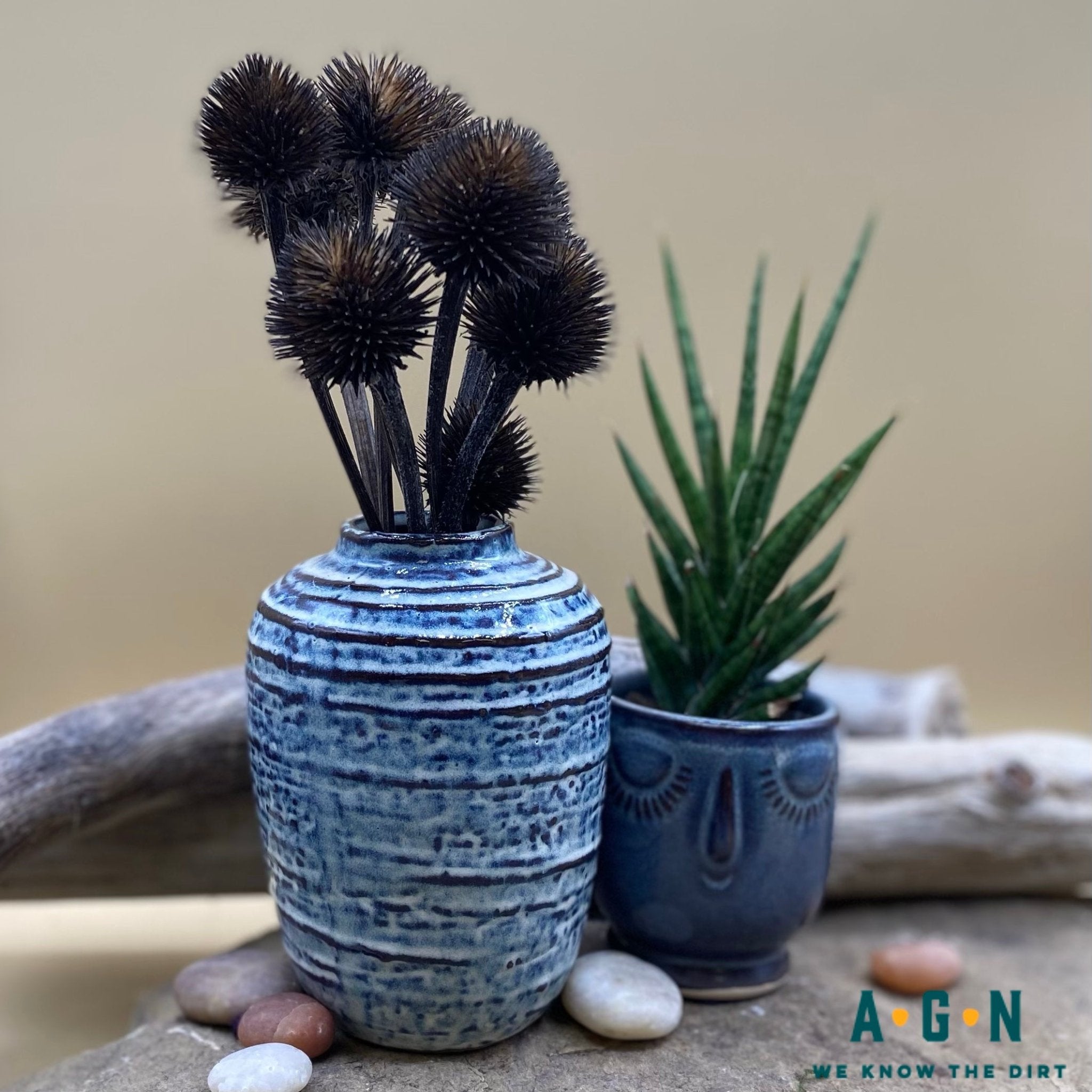 Toku Indigo Vase - America's Gardens Nursery